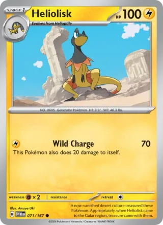 Heliolisk #071 · Twilight Masquerade Pokémon card