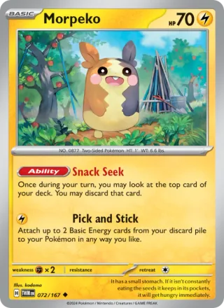 Morpeko #072 · Twilight Masquerade Pokémon card