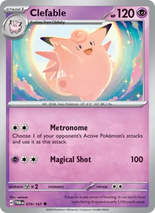 Clefable #079 · Twilight Masquerade Pokémon card