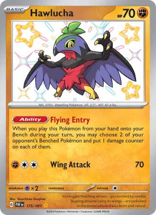 Hawlucha #175 · Paldean Fates Pokémon card