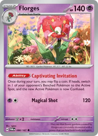 Florges #088 · Twilight Masquerade Pokémon card