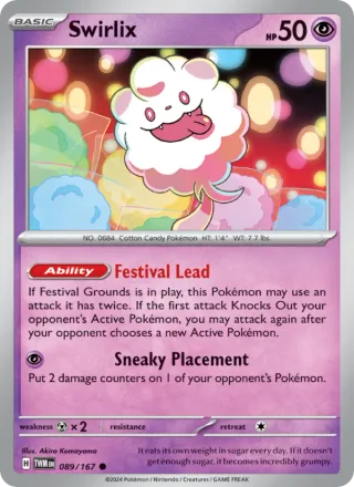 Swirlix #089 · Twilight Masquerade Pokémon card
