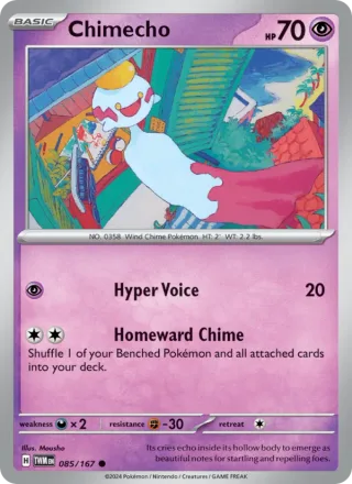 Chimecho #085 · Twilight Masquerade Pokémon card