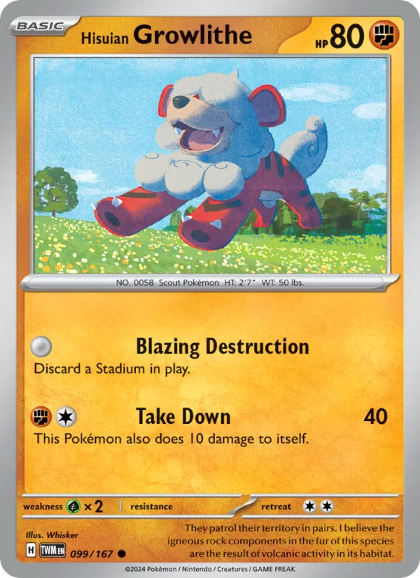 Hisuian Growlithe full card art