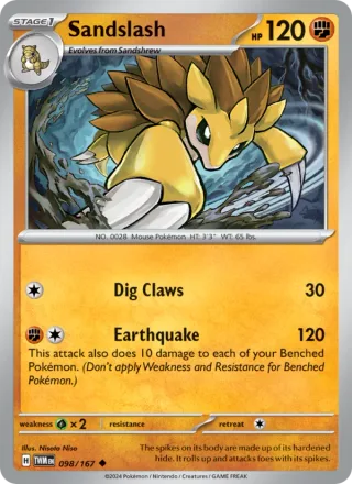 Sandslash #098 · Twilight Masquerade Pokémon card