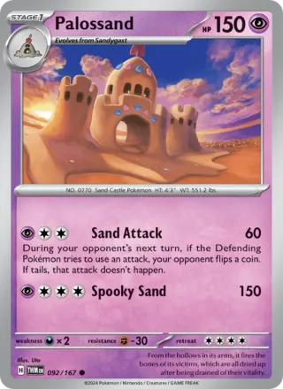 Palossand #092 · Twilight Masquerade Pokémon card