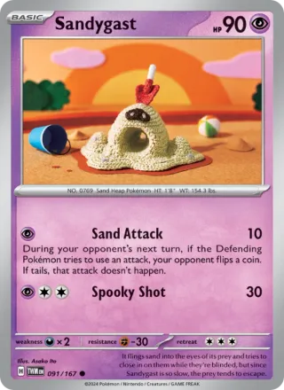 Sandygast #091 · Twilight Masquerade Pokémon card