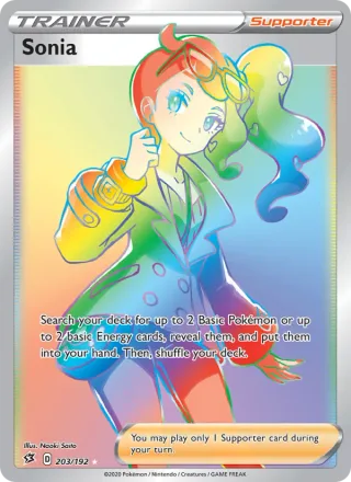 Sonia #203 · Rebel Clash Pokémon card
