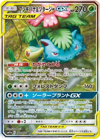Venusaur & Snivy GX #066 · SM11a: Remix Bout Pokémon Japan card