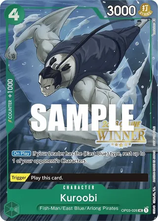 Kuroobi (Online Regional 2023) [Winner] #OP03-026-online-regional-2023-winner · One Piece Promotion Cards One Piece card
