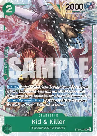 Kid & Killer #ST24-002 · ST-24: Starter Deck 24 GREEN Jewelry Bonney One Piece card