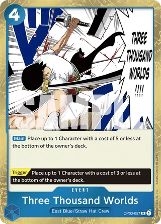 Three Thousand Worlds (Jolly Roger Foil) #OP03-057-jolly-roger-foil · Premium Booster -The Best- One Piece card