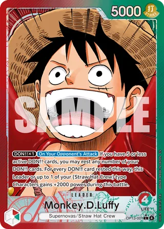 Monkey.D.Luffy (English Version 3rd Anniversary Set) #OP13-001-english-version-3rd-anniversary-set · One Piece Promotion Cards One Piece card