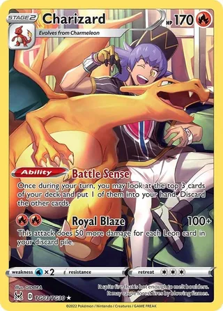 Charizard #TG03 · Lost Origin Trainer Gallery Pokémon card