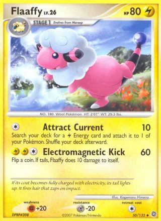 Flaaffy #50 · Secret Wonders Pokémon card