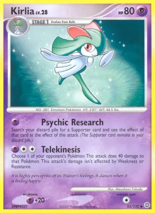 Kirlia #53 · Secret Wonders Pokémon card