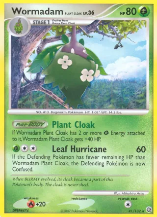 Wormadam Plant Cloak #41 · Secret Wonders Pokémon card