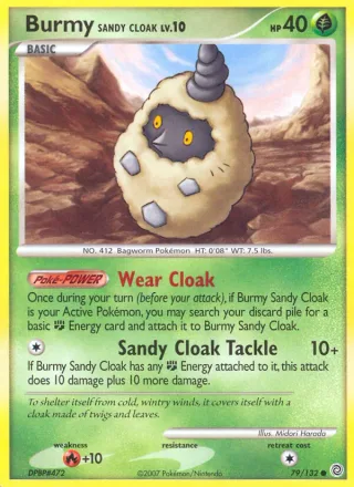 Burmy Sandy Cloak #79 · Secret Wonders Pokémon card