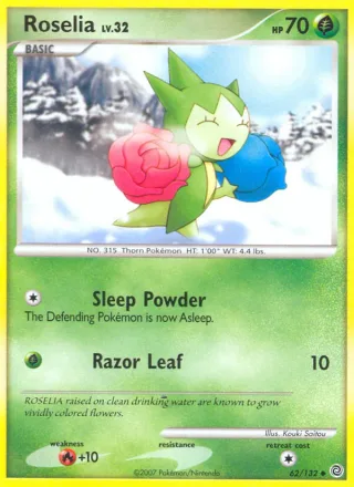 Roselia #62 · Secret Wonders Pokémon card