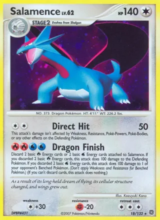 Salamence #18 · Secret Wonders Pokémon card