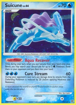 Suicune #19 · Secret Wonders Pokémon card