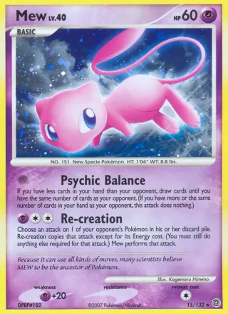 Mew #15 · Secret Wonders Pokémon card