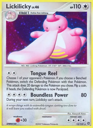Lickilicky #12 · Secret Wonders Pokémon card