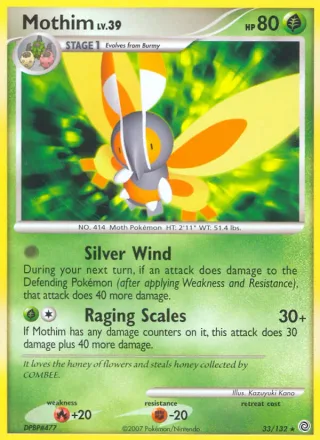 Mothim #33 · Secret Wonders Pokémon card