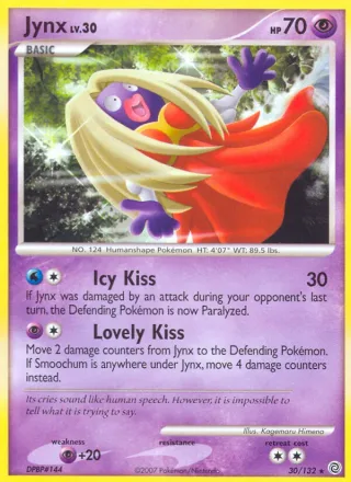Jynx #30 · Secret Wonders Pokémon card