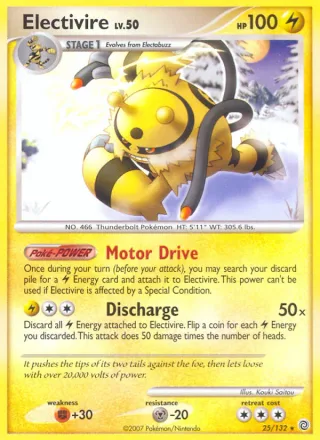 Electivire #25 · Secret Wonders Pokémon card