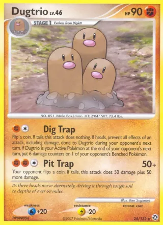 Dugtrio #24 · Secret Wonders Pokémon card