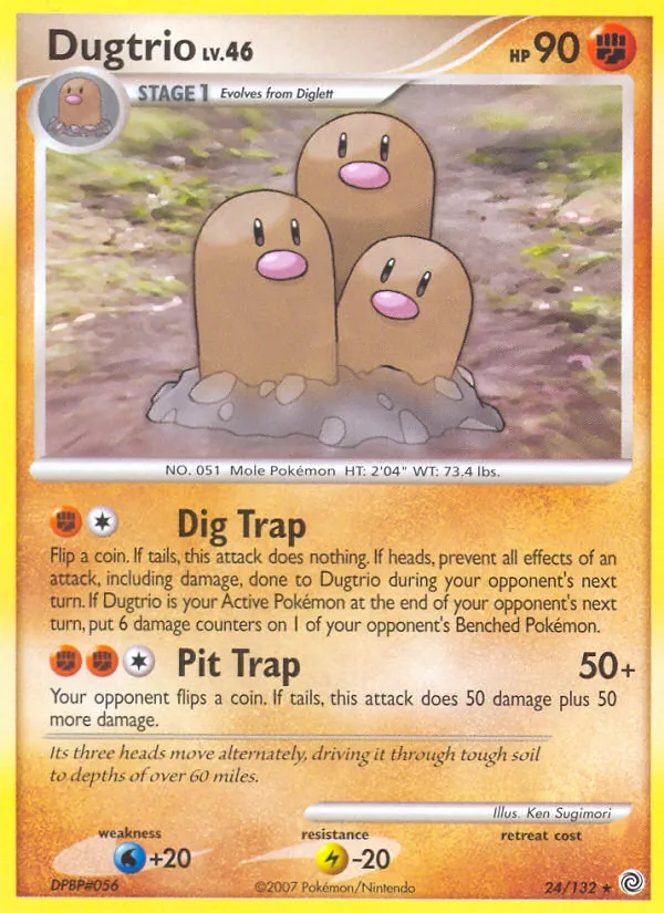 Dugtrio full card art