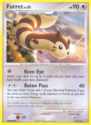 Furret #27 · Secret Wonders Pokémon card