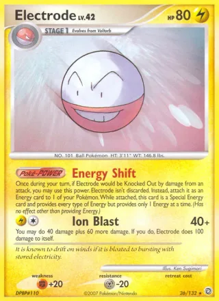 Electrode #26 · Secret Wonders Pokémon card