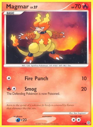 Magmar #93 · Secret Wonders Pokémon card