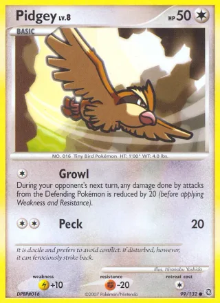 Pidgey #99 · Secret Wonders Pokémon card