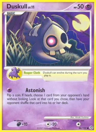 Duskull #86 · Secret Wonders Pokémon card