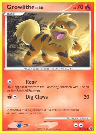 Growlithe #89 · Secret Wonders Pokémon card
