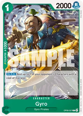 Gyro #OP06-027 · Wings of the Captain Pre-Release Cards One Piece card