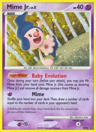 Mime Jr. #DP22 · DP Black Star Promos Pokémon card