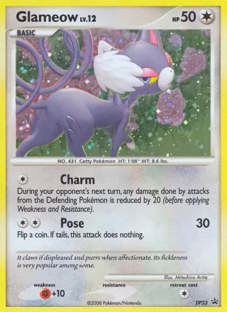 Glameow #DP23 · DP Black Star Promos Pokémon card