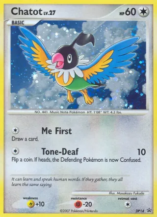 Chatot #DP14 · DP Black Star Promos Pokémon card