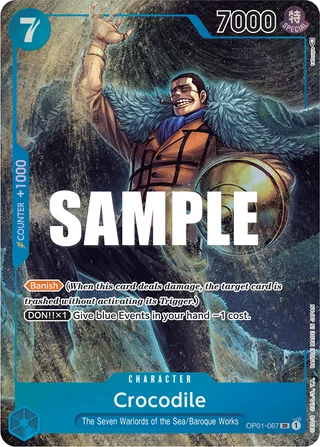 Crocodile (Parallel) #OP01-067-parallel · Romance Dawn One Piece card