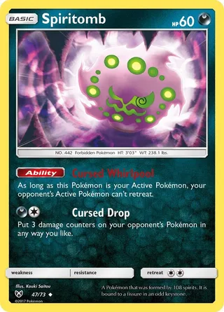 Spiritomb #47 · Shining Legends Pokémon card
