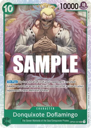 Donquixote Doflamingo #OP04-031 · Kingdoms of Intrigue One Piece card