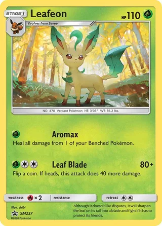 Leafeon #SM237 · SM Black Star Promos Pokémon card