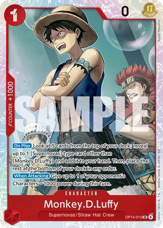 Monkey.D.Luffy #OP14-013 · The Azure Sea's Seven One Piece card