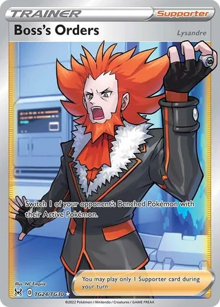 Boss's Orders #TG24 · Lost Origin Trainer Gallery Pokémon card