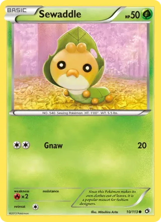 Sewaddle #10 · Legendary Treasures Pokémon card