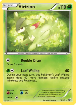 Virizion #15 · Legendary Treasures Pokémon card